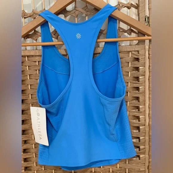 SOLD Athleta | Interval Perforated Tank | Cornflower Blue | Size XS | NWT - Picture 2 of 8